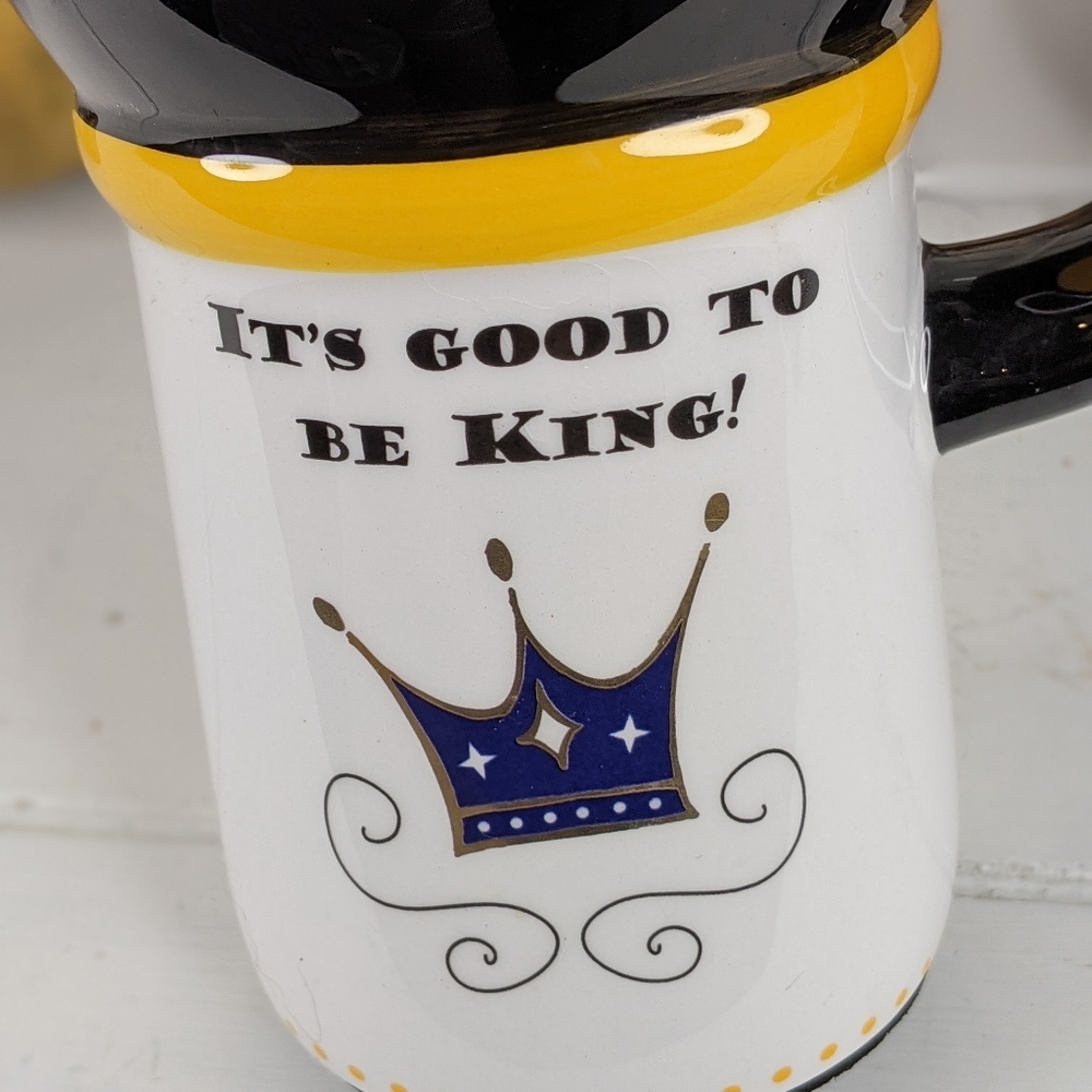 “It’s Good to Be King!” Crown Design Ceramic Travel Mug with Lid - Picture 9 of 9